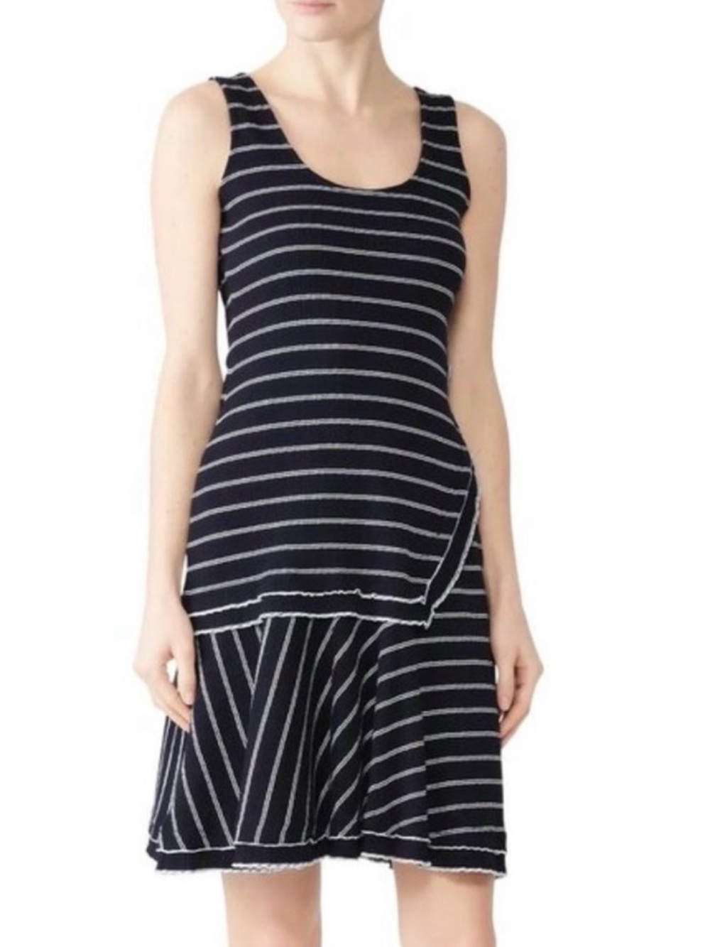 Derek Lam 10 Crosby Navy & White Stripe Dress